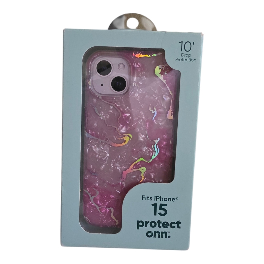 onn. Protect Phone Case for iPhone 15 with 10' Drop Protection